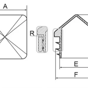 Zamów teraz Zaślepka profila koperta 20x20 mm zielona kwadrat 5szt.